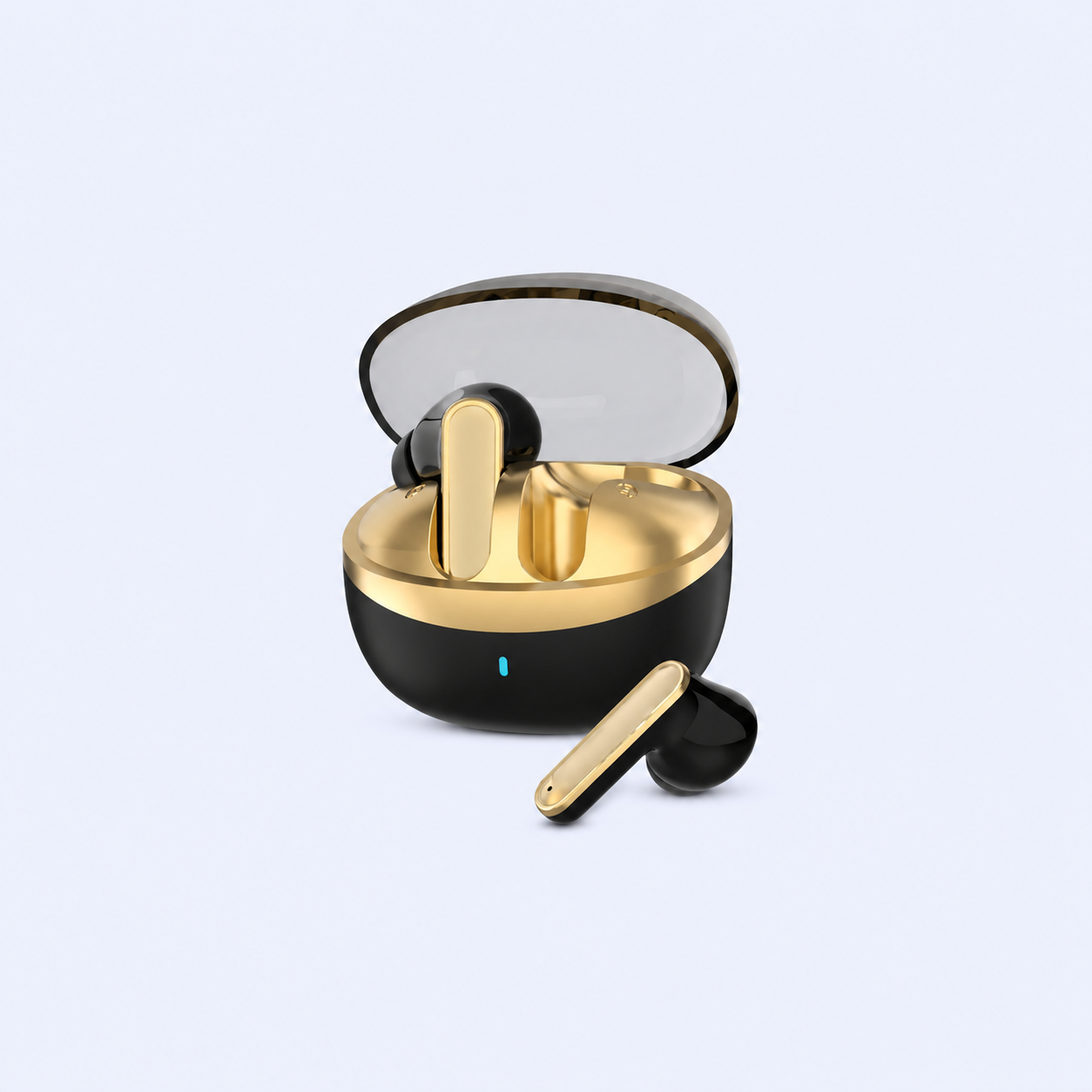 Premium TWS Wireless Earbuds – Gold & Black