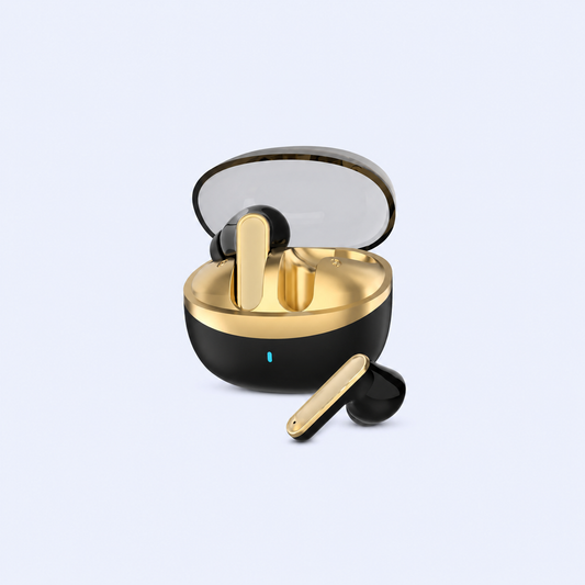 Premium TWS Wireless Earbuds – Gold & Black