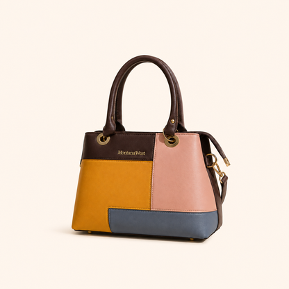 Elegant Color Block Women's Handbag