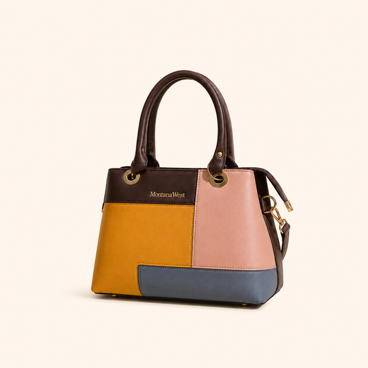 Elegant Color Block Women's Handbag