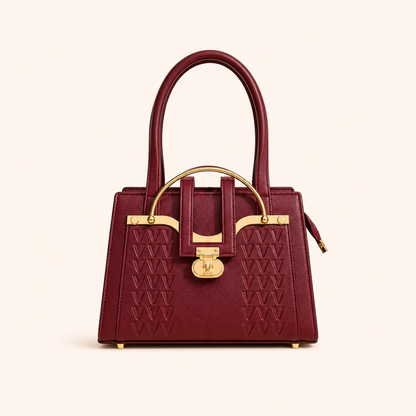 Luxury Maroon Women’s Handbag