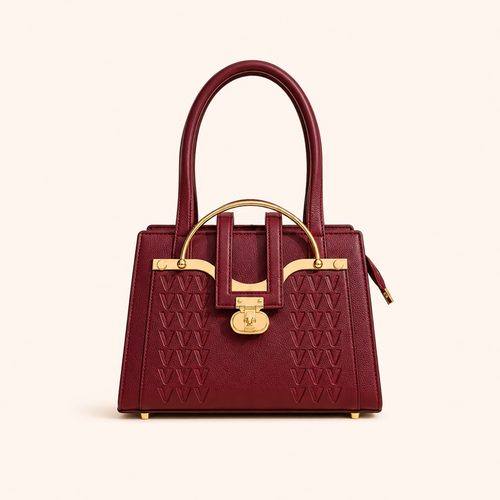 Luxury Maroon Women’s Handbag