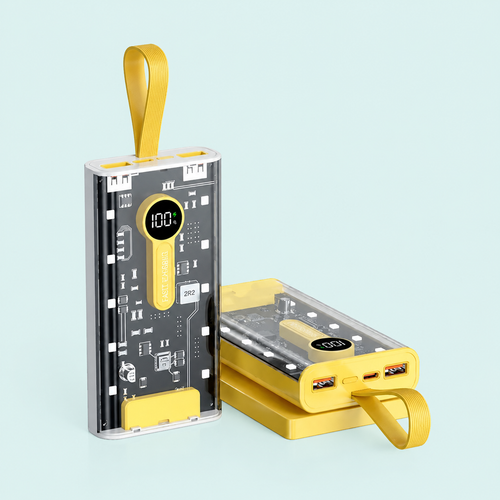 Transparent Fast-Charge Power Bank 10000mAh